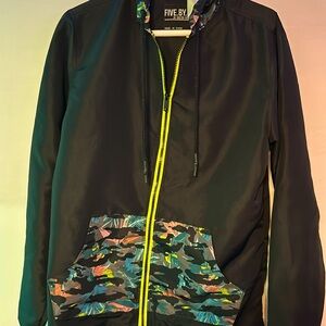 Long sleeve zip up windbreaker by five by five size small